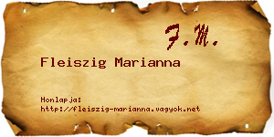 Fleiszig Marianna névjegykártya